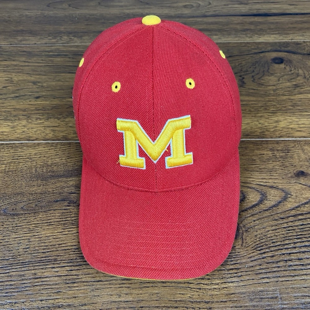 USMC United States Marine Corps Cap Hat Colosseum Athletics Adjustable Red Wool